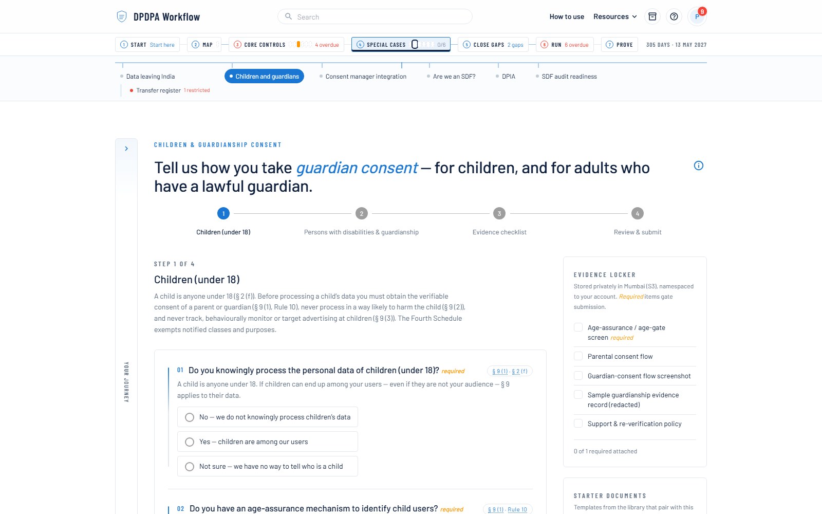 Children & guardianship — screenshot