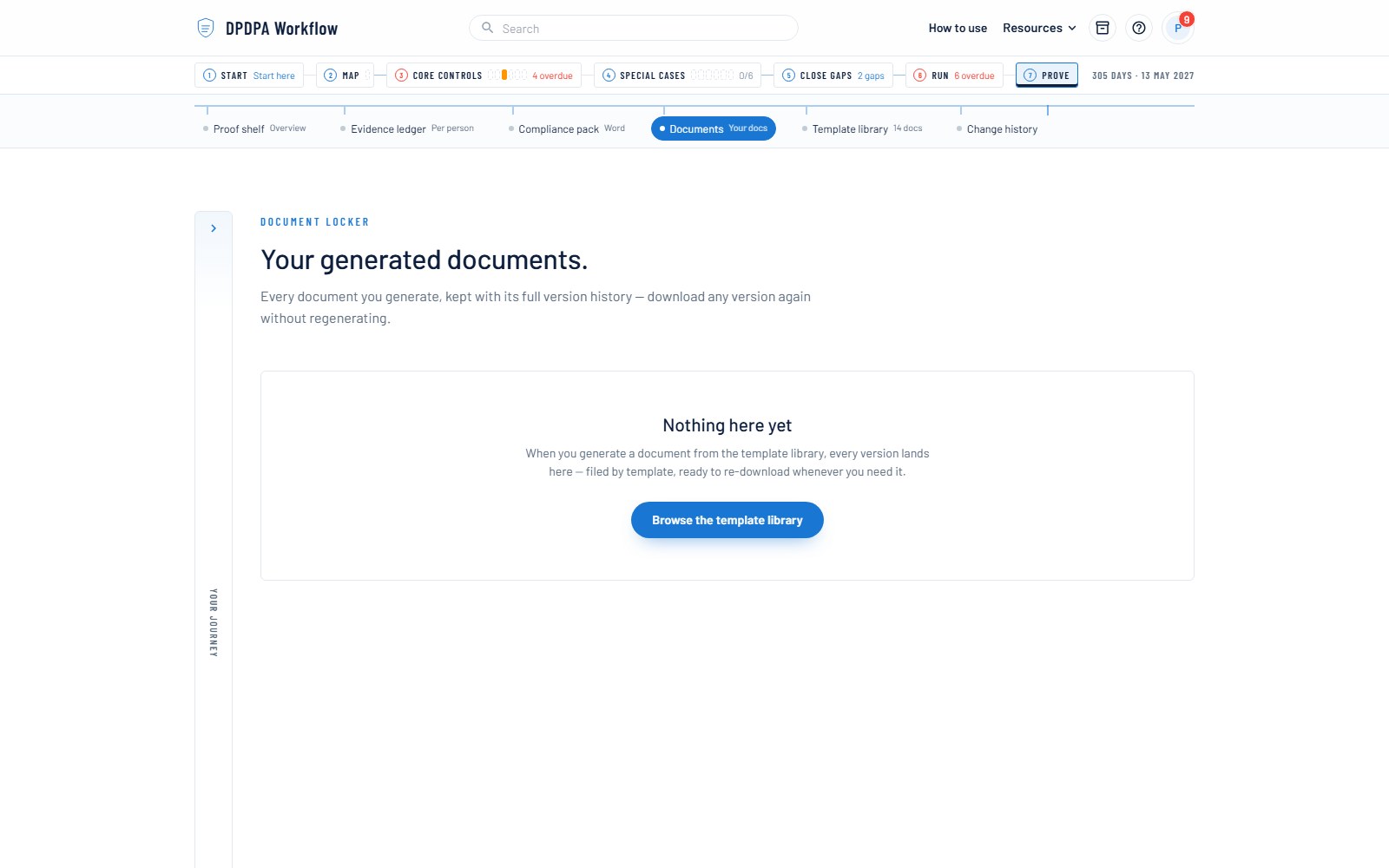 Document locker — screenshot