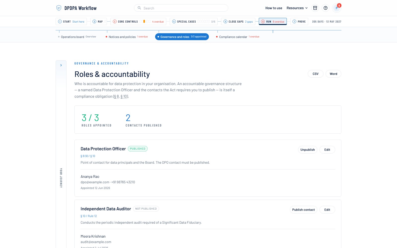 Governance & roles — screenshot