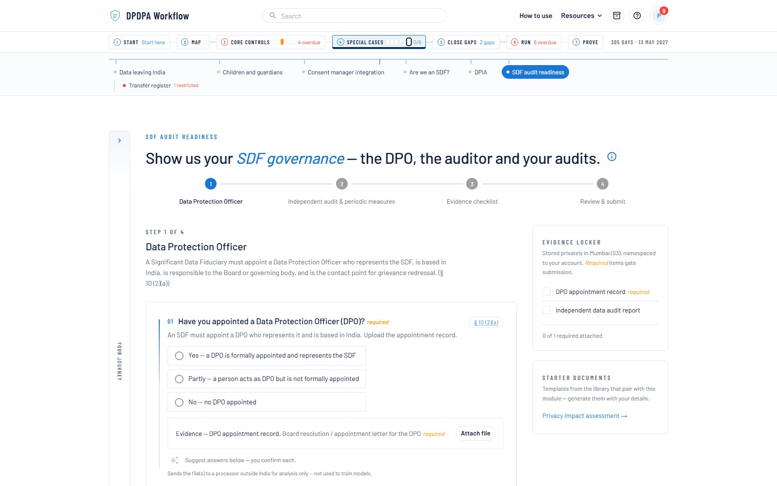 SDF audit readiness — screenshot